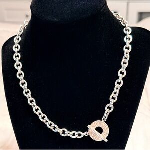 Tiffany & Co. Silver 1837 Round Toggle Necklace